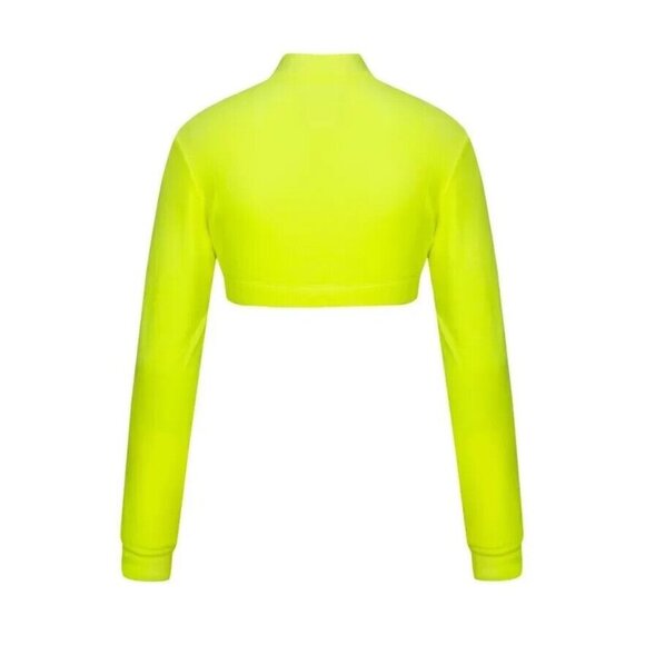 adidas x Jeremy Scott Originals Track Top Neom Yellow Size Medium H50968 - Picture 3 of 9